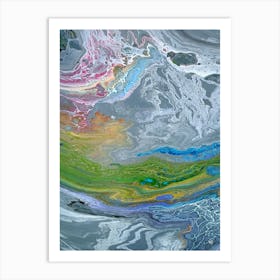 Abstract art print on canvas "Cosmic Harmony". Art Print