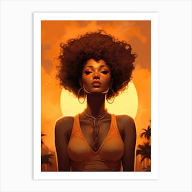 Afro Girl 11 Art Print