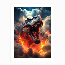 Dinosaur In The Sky Art Print