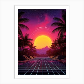 80s Retro Wallpaper Art Print