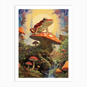 Leap Of Faith Wood Frog 2 Art Print