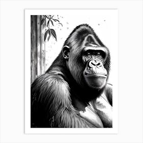 Gorilla In Bath Tub Gorillas Graffiti Style 3 Art Print