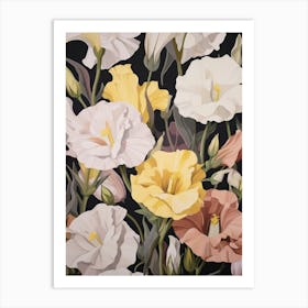 Lisianthus 4 Flower Painting Art Print