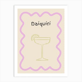 Daiquiri Doodle Poster Lilac & Green Art Print