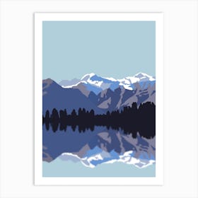 Lake Matheson New Zealand Art Print