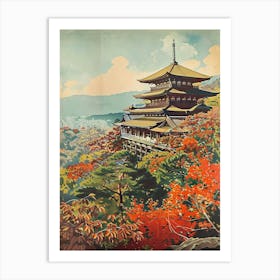 Kiyomizu Dera Temple In Kyoto Art Print