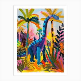 Abstract Colourful Palm Tree Painting Art Print