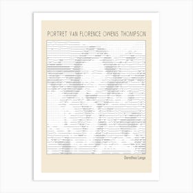 Ascii art Minimalist – Portret Van Florence Owens Thompson – Classic Painting Art Print