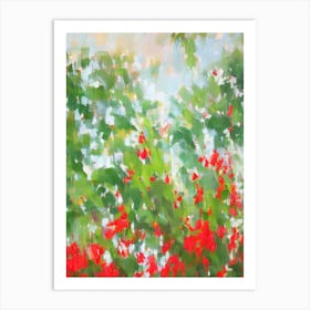 Red Edged Dracaena 2 Impressionist Painting Plant Art Print