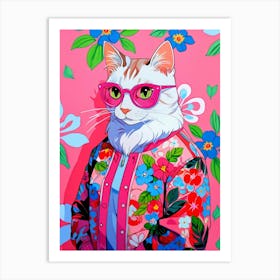 Cat In Sunglasses 1 Art Print