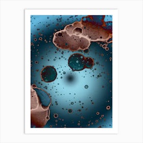 Abstraction Blue Rain 2 Art Print