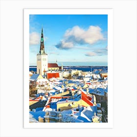 View To Tallinn In Sunny Winter Day Art Print