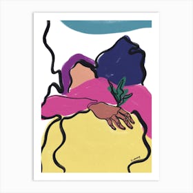 Purple Hug Art Print