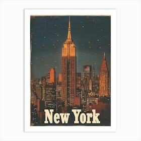 Aihrgdesign A Vintage Travel Poster Of New York 1 Art Print