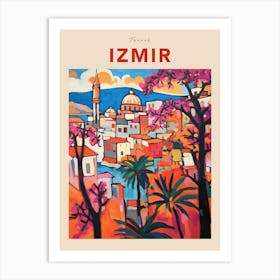 Izmir Turkey 4 Fauvist Travel Poster Art Print