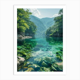 Clear Water In A Mountain Lake 1 Art Print