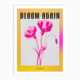 Hot Pink Cyclamen 2 Poster Art Print