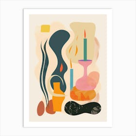 Collection Of Objects In Abstract Style 7 Art Print