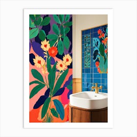 Tropical Bathroom 2 Art Print