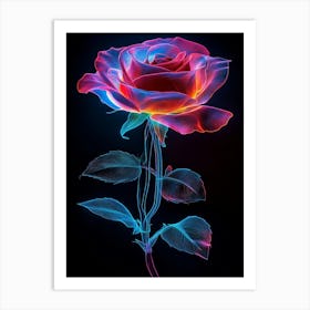 Florescent Rose Art Print