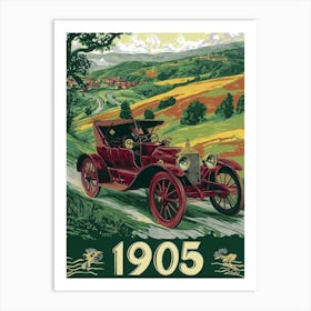 Aihrgdesign A Vintage Poster Of An Early 1905 Automobile Adve 8f07e22e 6804 4cfb A519 9f6cfa13acf0 2 Art Print