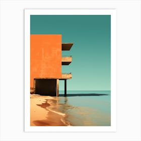 Hikkaduwa Beach Sri Lanka Abstract Orange Hues 3 Art Print