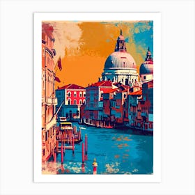 Abstract Venice poster illustration 13 Art Print