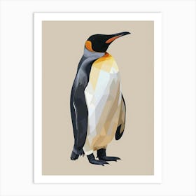 Emperor Penguin Gold Harbour Minimalist Illustration Illustration 3 Art Print