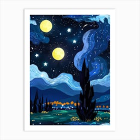 Starry Night 193 Art Print