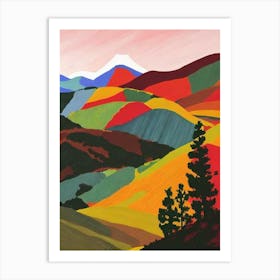 Sierra Nevada National Park 1 Spain Abstract Colourful Art Print