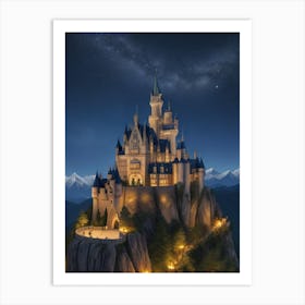 Castle At Night 7 Art Print