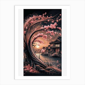 Sakura's Glow Art Print