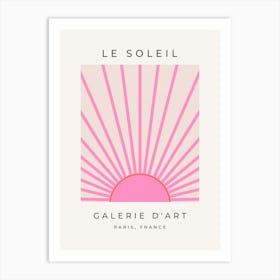 Le Soleil | 01 - Pink Sunshine Art Print