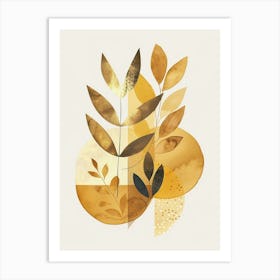 Golden Leaves 14 Art Print