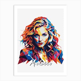 Madonna 03 Portrait Music Icon Style WPAP Pop Art Art Print