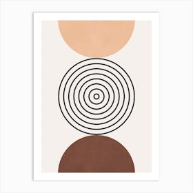 Watercolor circles 1 Art Print