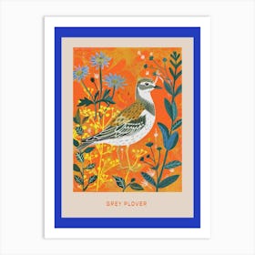 Spring Birds Poster Grey Plover 1 Art Print