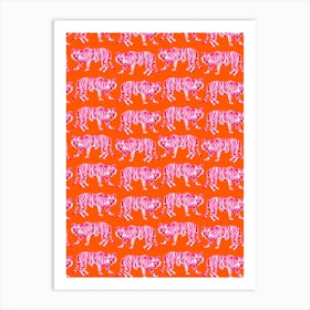 Tiger in Orange Art Print