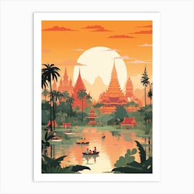 Thailand Travel Illustration Art Print