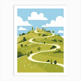 Hilly Landscape Art Print