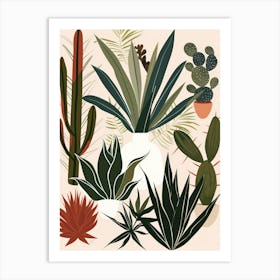 Cactus Set Art Print