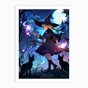 Witch In The Forest 4 Art Print