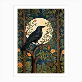 William Morris Crow In The Forest 1 Art Print