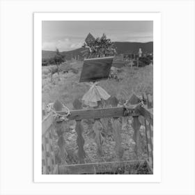 Decoration Of Grave In Spanish American Cemetery, Penasco, New Mexico By Russell Lee Art Print