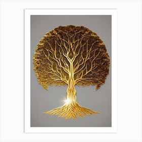 Golden Tree Of Life 2 Art Print