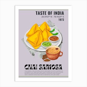 Samosa Chai Bliss Art Print