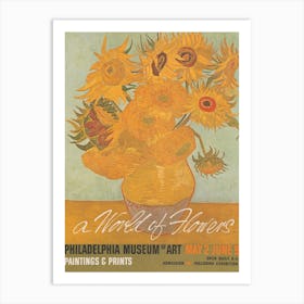 A World Of Flowers Van Gogh Vintage Exhibition Poster Art Print
