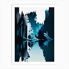 Plitvice Lakes National Park Croatia Cut Out PaperII Art Print