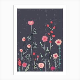 Plymouth Flowers in the Dark Art Print