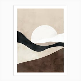 Earthy Stillness Minimalist Style Art Print